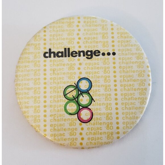 epjac '80 challenge Pinback Pin Button - Picture 1 of 3